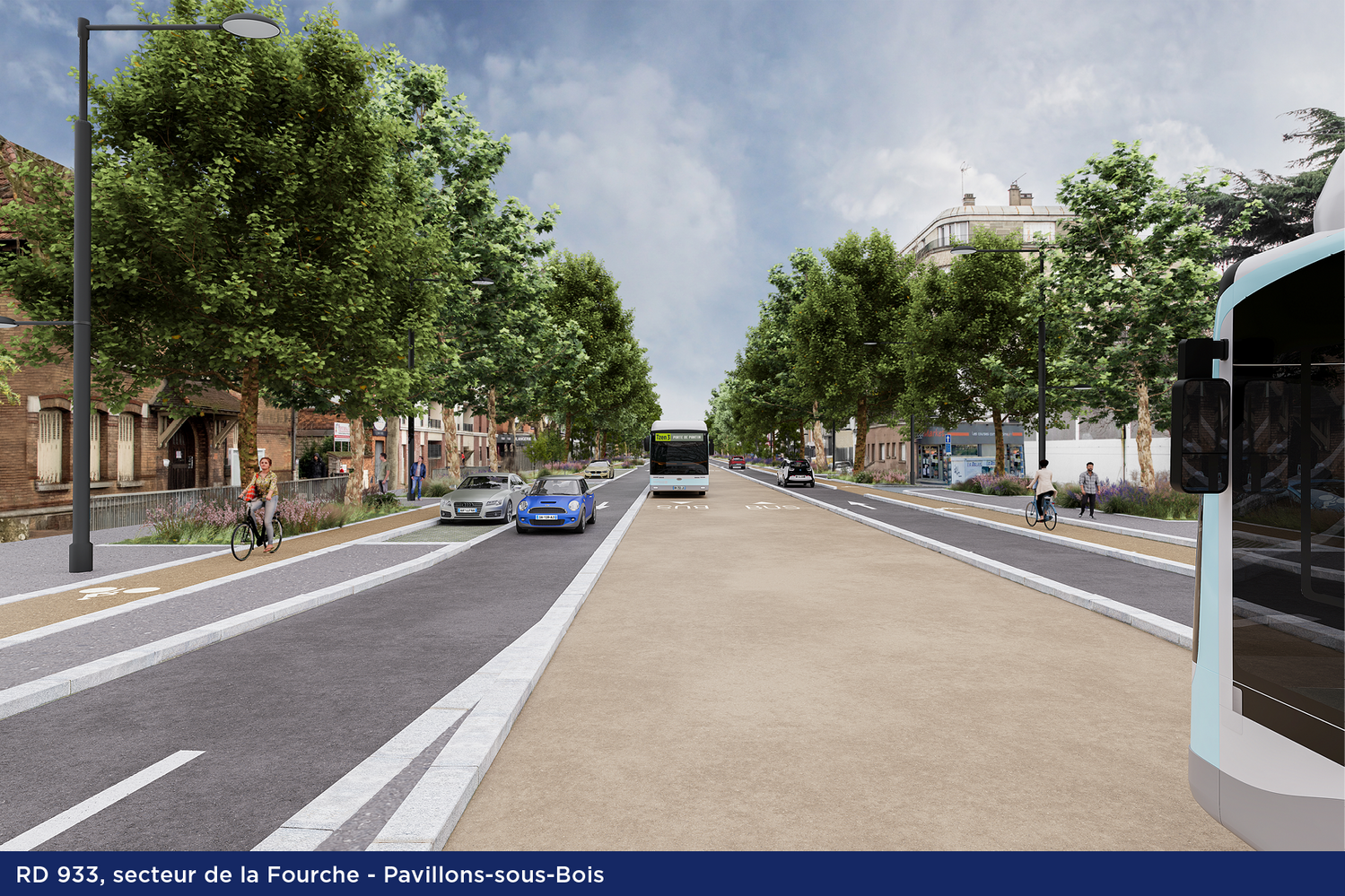 RD 933, secteur de la Fourche - Pavillons-sous-Bois