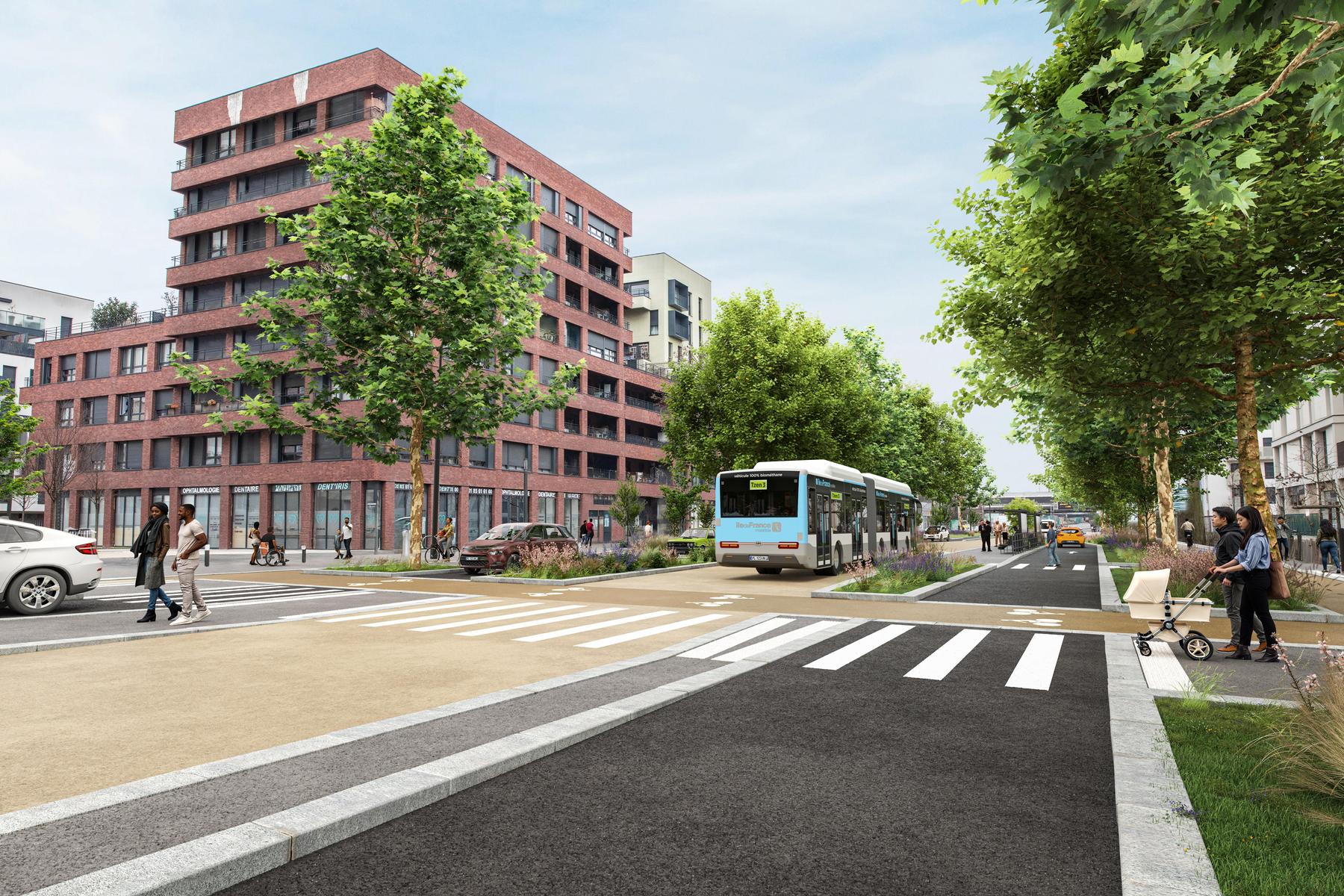 Le Tzen 3 à Bobigny (intentions d'aménagements)